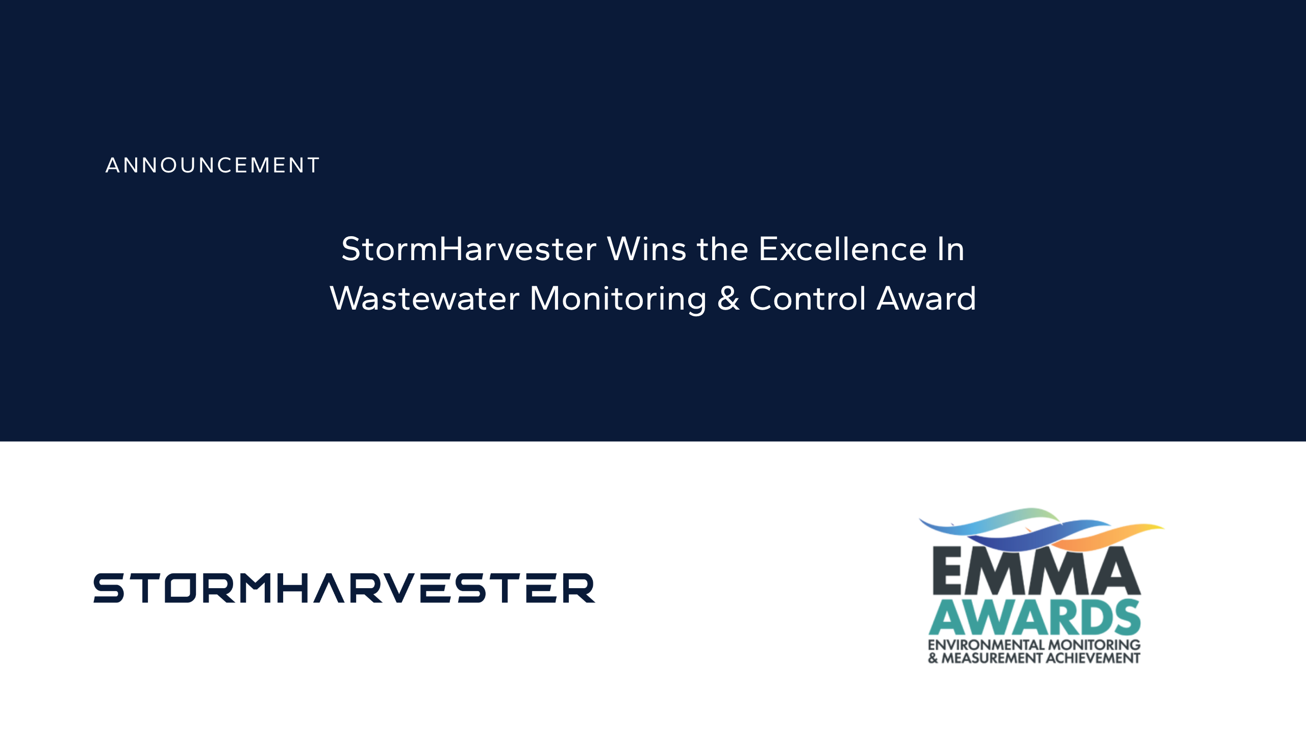 StormHarvester Wins the Excellence In Wastewater Monitoring & Control Award