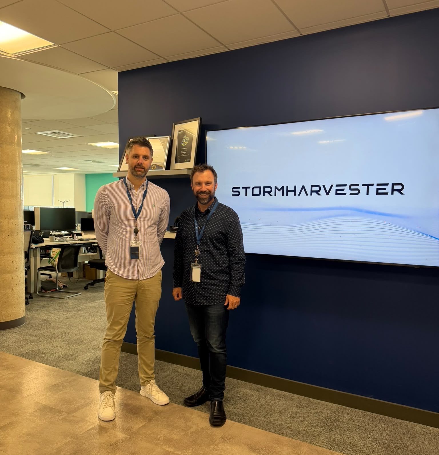 Greg Brazeau, StormHarvester's new Vice President of North America, at StormHarvester's office